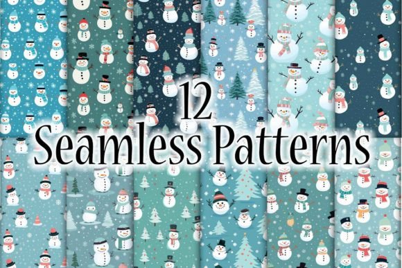 Download Repeating Pattern for Christmas: Snowman - Premium Resources